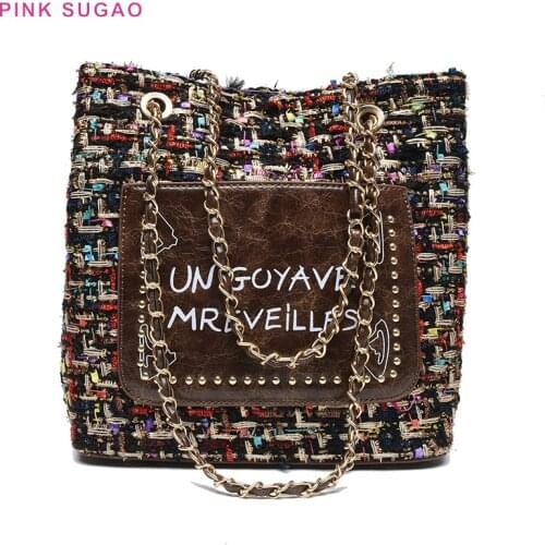 Pink Sugao luxury handbags women bags designer women handbag fashion purse high quality shoulder bag designer bag wholesale new