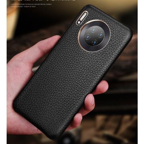 Luxury For Huawei Mate 30 Pro Leather Case Metal Lens Protection For Huawei Mate30 Mate 30 Pro Noble Protective Case