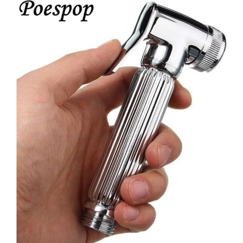 POSEPOP Handheld Toilet Bathroom Silver Brass Bidet Shower Head Spray Sprayer Chrome Finish Bidet Head