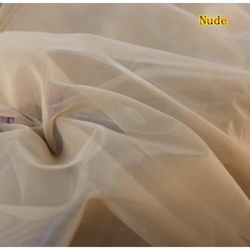 Soft mesh fine nude color tulle 160cm wide 5 meters/lot good quality for sewing transparent corsets dress