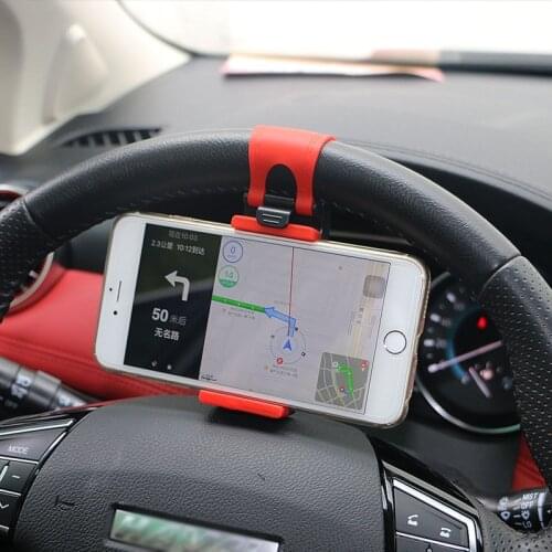 High quality Universal Steering Clip Car Phone Holder Mini Mount Holder for iPhone XS MAX Samsung Mobile Phone Car Holder Stand