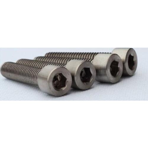 2pcs M10 allen Ti bolts inner hexagon socket smooth head screws titanium male screw thread machine 15mm-100mm length
