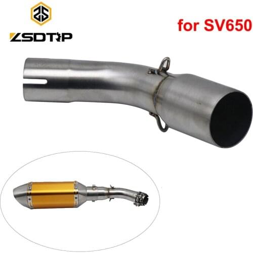 ZSDTRP Mid Pipe for Suzuki SV650 2016-2020 Motorcycle Exhaust Pipe Slip On 51mm Muffler
