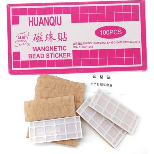 100 pcs Magnetic beads therapy Auricular Ear Auriculotherapy Acupuncture Therapy Ear Vaccaria Seeds Stickers weight loss slim