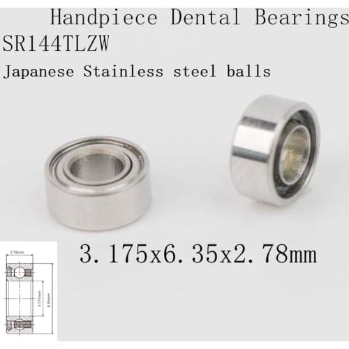20pcs High Speed handpiece turbine Stainless Balls Dental Bearings SR144TLZW 3.175x6.35x2.78mm
