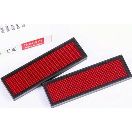 2018 NEW Name Tag LED Name Badge with Magnet and Pin - Red Scrolling Message Sign 44x11 Dots Rechargeable Led Name Tag For Event