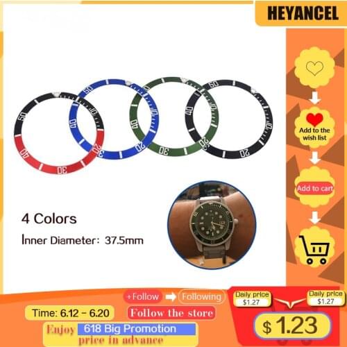 4 Colors 37.5mm Wristwatch Face Loop Bezel Insert Ring Replacement Part Accessories Jewelry Watch Repair Tools