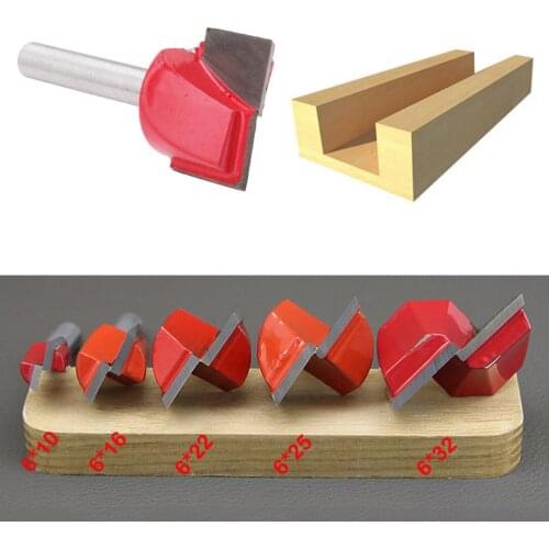 5Pcs 10/16/22/25/32mm Surface Planing Bottom Cleaning Wood Cutting Router Bit