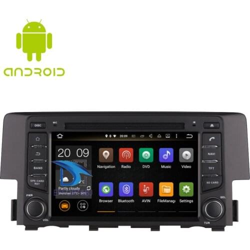 Android 9.0 Octa Core 4GB RAM CAR DVD Player GPS Navigation Bluetooth For Honda Civic 2016-2020Head Unit Radio Stereo Multimedia