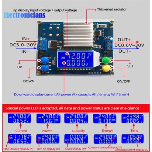 DC DC 35W 4A Automatic Buck Boost Power Supply Module SK35Y CC CV Adjustable Regulated Constant Current Solar Charging Board