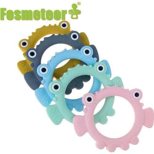 Fosmeteor Cartoon Fish Silicone Baby Teether Toddler Molar Teeth Pain Relief Teether Kids Baby Teething Toys Baby Supplies
