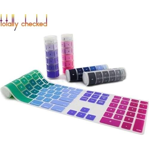 For iMac Wired USB Apple Keyboard A1243 MB110LL/B with Numeric Keypad Silicone Full Size keyboard Cover Protector Skin For iMac