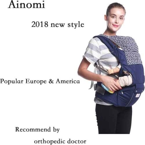 Ainomi NEW cotton Baby Carrier Ergonomic Carrier Backpack Hipseat for newborn and prevent o-type legs sling baby Kangaroos