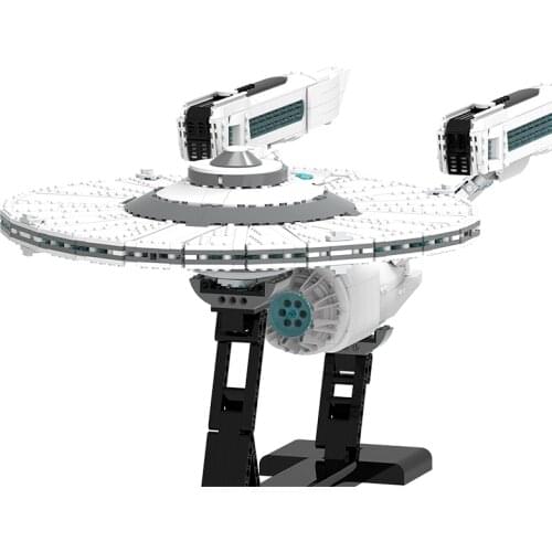 MOC Interstellar Ship Federal Lost Starship USS Building Blocks Kit Universe Spaceship Airship Bricks DIY Toys for Children Gift
