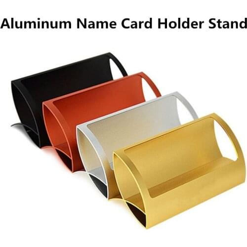 Metal ID Name Cards Holder Display Stand Office Desk Business Card Holder Organizer Storage Box
