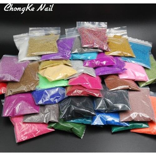 34 Colors Caviar Manicures Micro Beads For nail decoration DIY Accessories 3D Decorations Nail Art Supplies