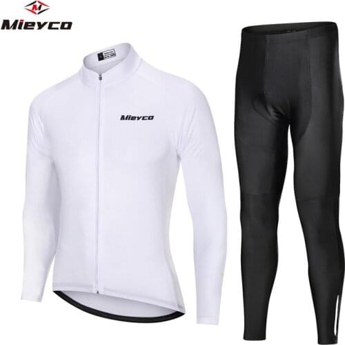 Men Cycling Jersey Long Sleeve Set Autumn MTB Bike Clothing Bicicleta Maillot Ropa Ciclismo Hombre Bicycle Wear 5D GEL Bib Pants