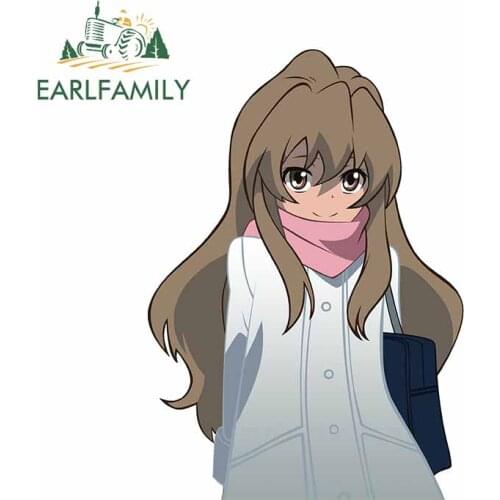 EARLFAMILY 13cm x 9.2cm For Toradora Aisaka Taiga Girl Car Stickers Cartoon Decal Waterproof Graffiti Sticker For JDM SUV RV