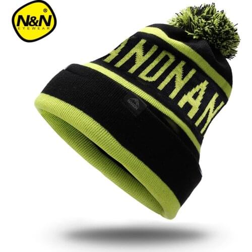 NANDN Autumn winter hat unisex knitted Skullies run cap ski cap