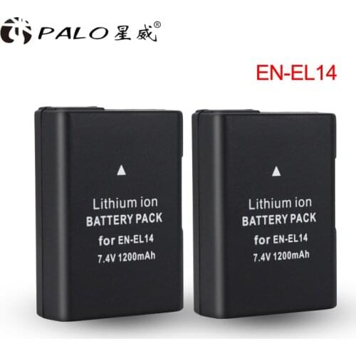 Brand new 7.4V 1200mAh Li-ion EN-EL14 EN EL14 rechargeable battery for Nikon D3100 D3200 D5100 D5200 P5300 P5500 P5600 P8000 DF