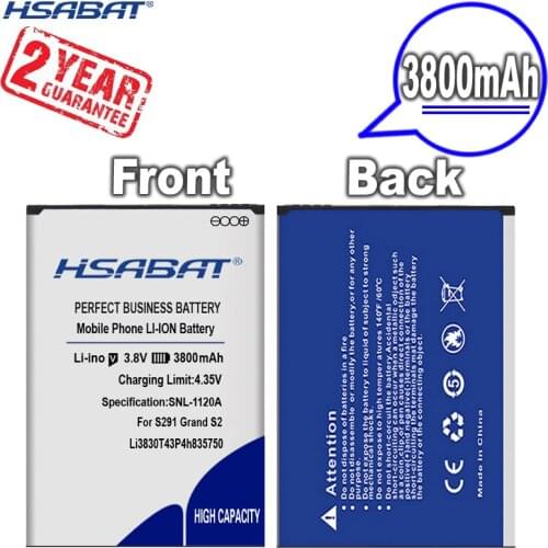 New Arrival [ HSABAT ] 3800mAh Li3830T43P4h835750 Replacement Battery For ZTE Grand S2 S291