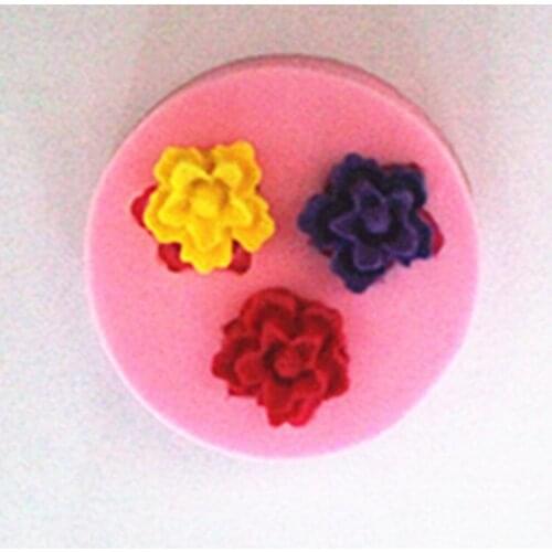 New Mini flowers fondant cake molds soap chocolate mould for the kitchen baking FM246