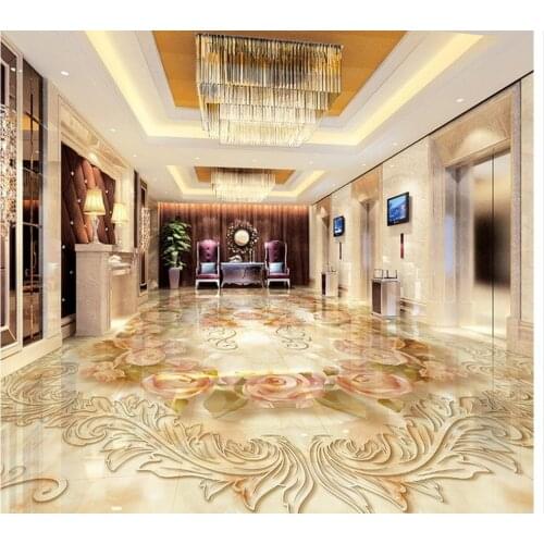 3d wallpaper waterproof European marble pattern 3D parquet flooring pvc self-adhesive wallpaper Home Decoration