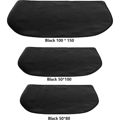 Fire Pit Mat Fireproof Blanket Half Hearth Fireplace Area Rug Polyester Trim Non Slip Mat Protects Floors From Sparks