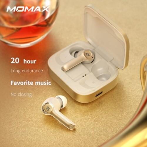 Momax BT5 true wireless bluetooth earphone for iPhone Apple Android phone noise reduction in-ear earphones