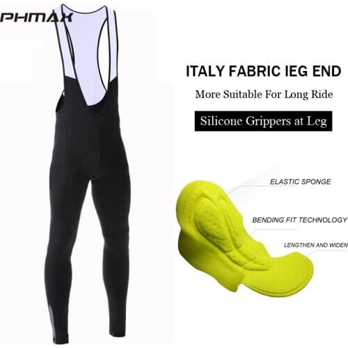 PHMAX Cycling Bib Pants Autumn Men Mountain Bike Trousers With High Sponge Pad Spring Quick-Dry Outdoor Sports Bicycle Bib Pants