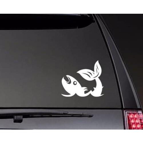 Sinking Fish Car Decals Vinyl Decor Stickers Waterproof Removable Car Body Decor Decals ZP0576
