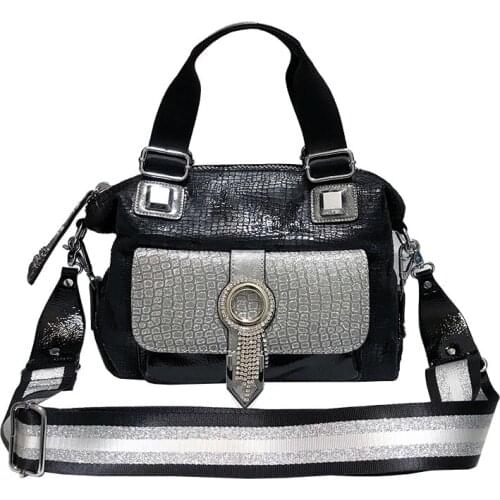 Luxury Brand Womens Bags Split Lether Sequines Bolsos De Mujer Large Handbag Tote Crossbod Shoulder Sac A Main Femme