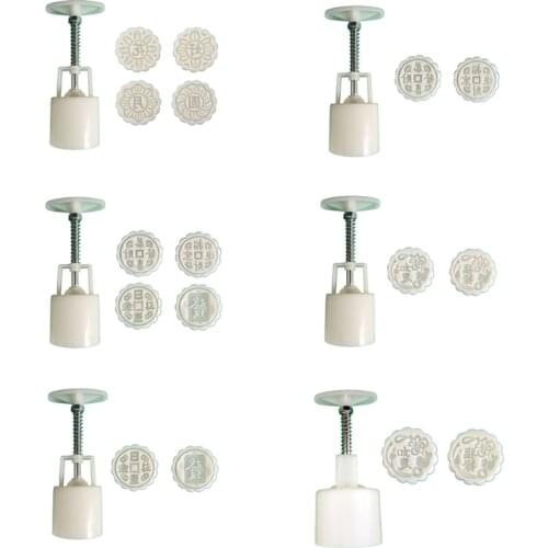 Hand-Pressure Moon Cake Mould Flower Cake Moon Stamp Moon Blossom Pastry Tool