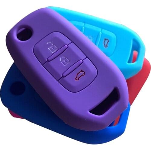 Silicone Car Key Cover FOB Case For Renault Fluence Clio Scenic Megane Duster Sandero Captur Flip Remote Key Case