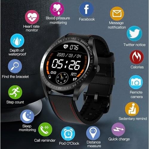 Smart watch 1.3 inch full circle full touch color screen smart bracelet sports bracelet deep waterproof smart logo smart watch