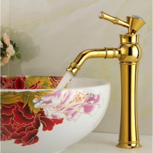 Hot & Cold Brass single lever single lever gold Sink Faucet Bathroom Basin Faucet basin mixer tap