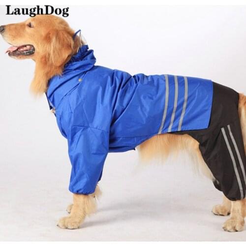 Dog Clothes Waterproof Big Dog Raincoat Overalls For Dogs Four-Leg Split Raincoat Golden Retriever Samoyed Pet Outdoor Products