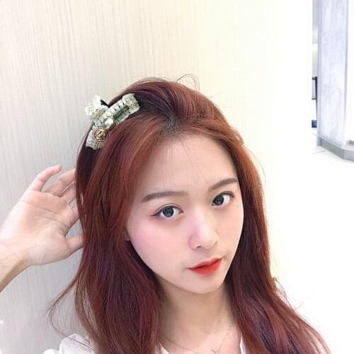 Fashion Girl Retro pearls Hair Claws Beam Hairpin Women Hair Accessories Beauty Hair Crab Clamp Headwear small Hair Clip