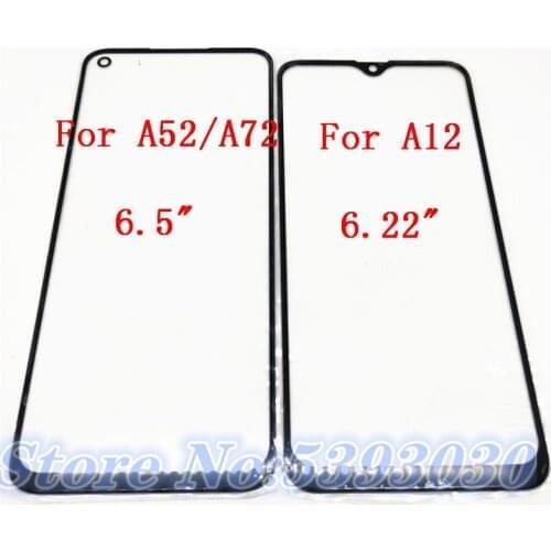 For Oppo A12 2020 Global CPH2083 CPH2077 BBK 2083 A52 A72 Front Lens Outer Glass LCD Touch Screen Panel Front Glass Repair Parts