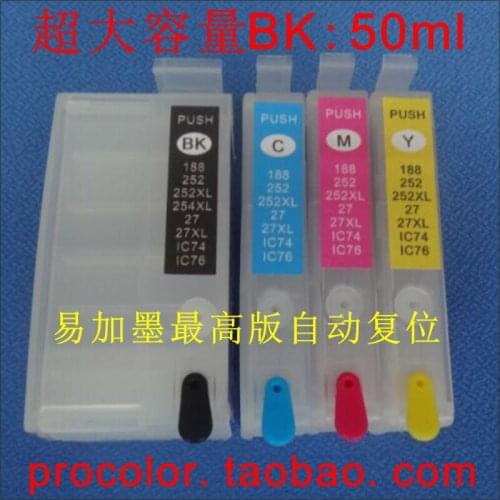 Refill ink cartridge North America/Australia... AREA T252XL for EPSON WF-7610 WF-7620 WF7610 WF7620 WF 7610 7620 7110 WF-7110DTW