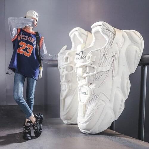 Womens shoes 2021 new fashion heightener casual shoes soft soles comfortable breathable small white shoes platform sneakers