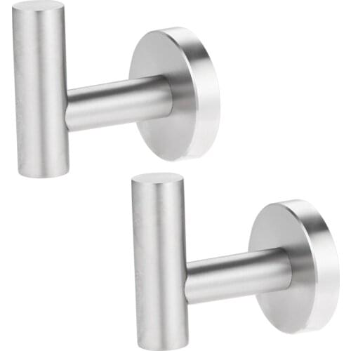 1/2Pcs Circle Stainless Steel Brushed Nickel Bathroom Kitchen Bedroom Hardware Pendant Clothes Wall Hook