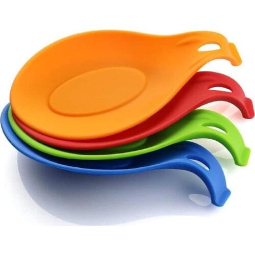 AYEVIN Silicone Spoon Rest Cooking Utensil Rest Kitchen Stuff Ladle Spoon Mat Holder Home Gadgets For Convenience Mats
