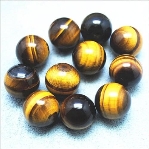 Nature yellow tiger eye round ball NO HOLE size 20mm semi precious stone good quality selling by piece