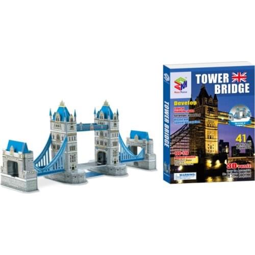 41 cm 3D Puzzles Tower Bridge Building Mode Toys Brain Teaser Learning Educational Games Children Jigsaw Toys for Christmas Gift