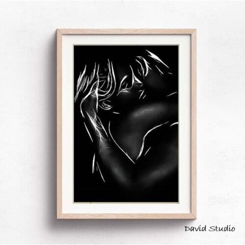 Abstract Special Body Art in Love River Oil Painting By Hand Made On Canvas Good Gift For Girl of Boy Friend