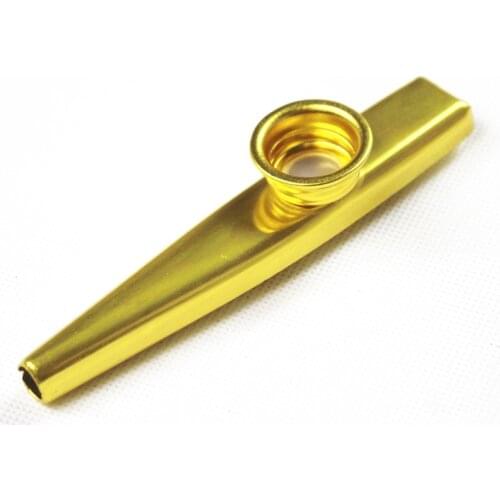 Plated Metal Kazoo Mouth Flute Ukulele Guitar Accessories Accompaniment Gold/Silver - Including Retail Tube Box christmas gift
