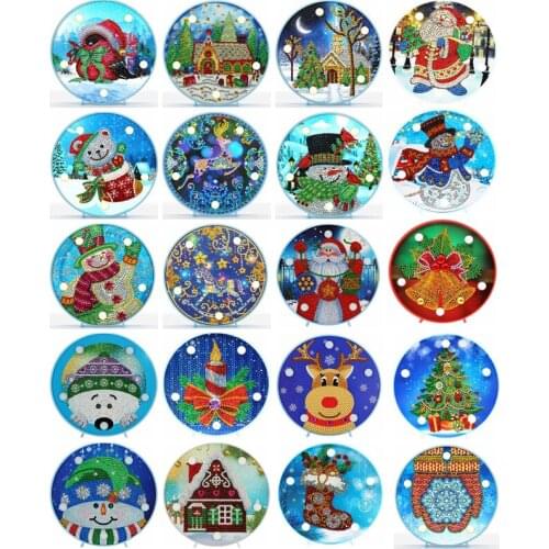 3D DIY Special shaped Diamond Painting Night Light Christmas Tree Santa Claus Hot sale New Lamp Diamond Embroidery Xmas Gift