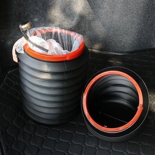 Car Folding barrel Trash Can for Mitsubishi GT-PHEV XR-PHEV Delica Xpander L200 Mirage Samurai EX Attrage FORTIS