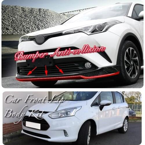 Car Bumper Lip Front Spoiler Skirt Deflector For Ford B-Max B Max BMax 2012~2017 Tune Car Modified Body Kit VIP Hella Flush Lips